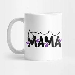 Fur Mama Purple Paw Mug